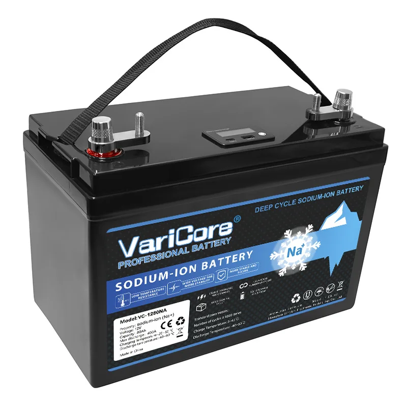 12V 80Ah Natrium-Ionen-Batterie, 10000 Deep-Cycle-Zyklen, kältebeständig, schnell aufladbar, wiederaufladbare Speicherbatterie für Solaranlagen, Wohnmobile, Boote, netzunabhängige