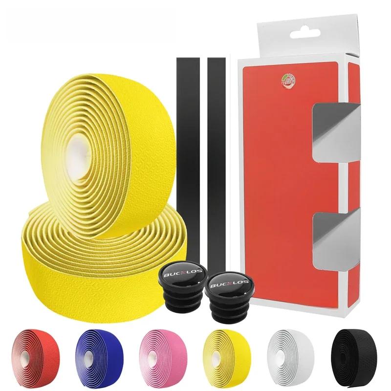 AliExpress UK BUCKLOS Road Bicycle Handlebar Tape EVA PU Anti-Vibration Handle Bar Tape Cork Gravel Racing Bike