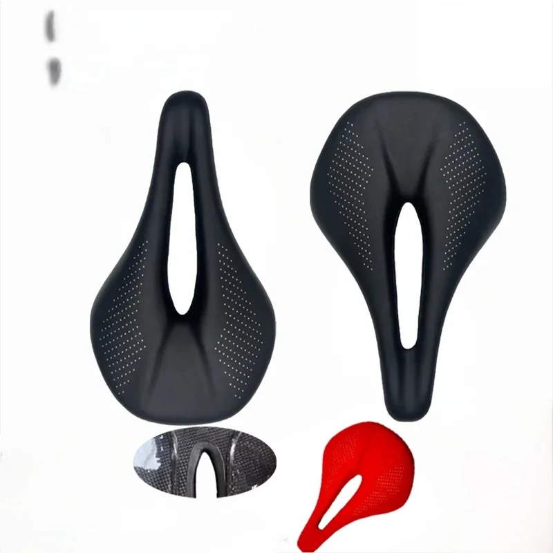 AliExpress NONE Ultra Light 137g Ultra Soft Comfortable Carbon Fiber Short Nose Seat Cushion for Road Bikes Bicycle Saddle Pad