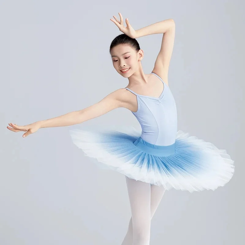 Dziewczęca spódniczka baletowa Tutu Teen Kid Swan Lake Performance 5-warstwowa spódniczka baletowa Tutu do ćwiczeń tanecznych Gradientowa spódniczka Tutu do tańca — zdjęcie 2