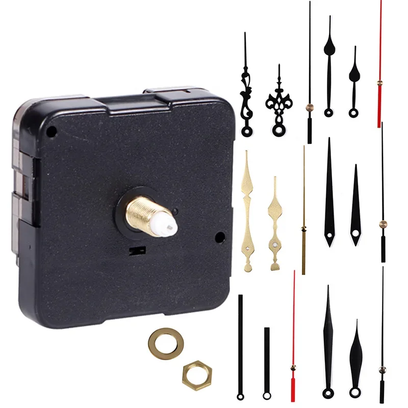 Mécanisme d'horloge, Machine à mouvement à Quartz silencieux, ensemble de lanières murales, Table d'horlogerie, arbre Long, pièces de réparation de montres à monter soi-même