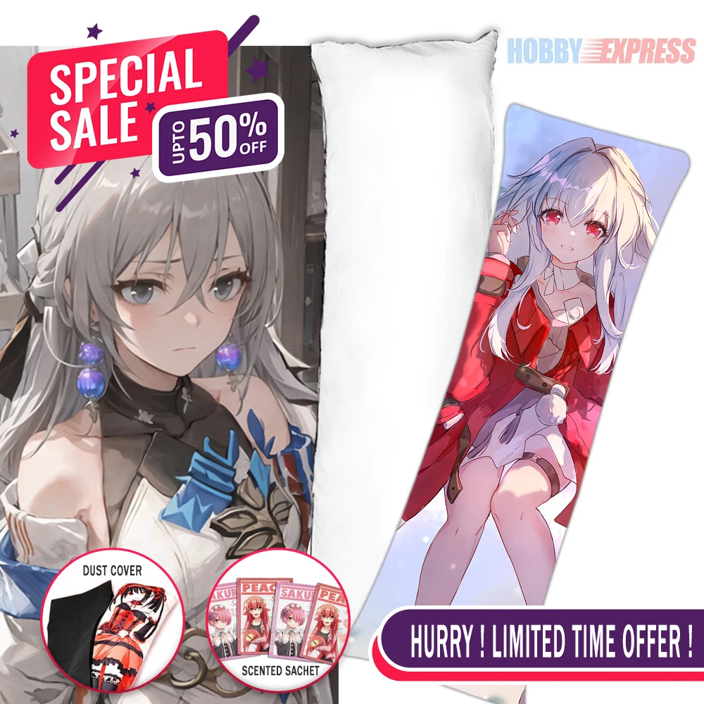 Hobby Express Anime Dakimakura Japanese Otaku Waifu Life Size Hugging Body Pillow Cover Clara Bronya Honkai Star Rail TBPC-0015