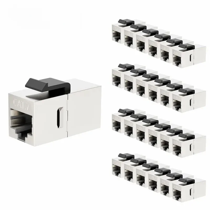 ZOERAX CAT7 CAT6A CAT6 coupleur RJ45 Keystone coupleur blindé, femelle blindée à femelle RJ45 coupleur en ligne Keystone Jack