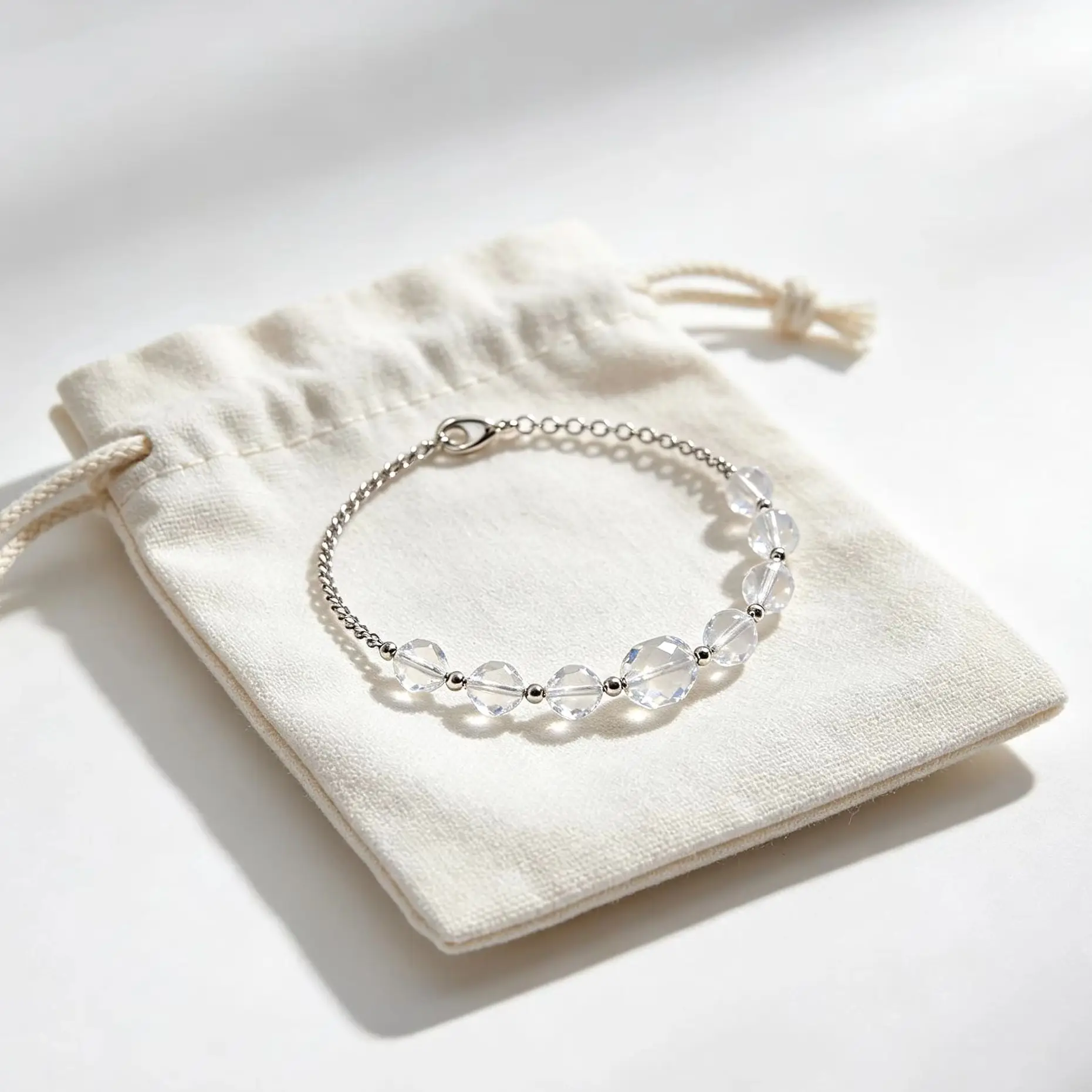 Minimalist Thin Chain Bracelet Mystery Blind Box Dainty Crystal Daily Stack Wrist Jewelry