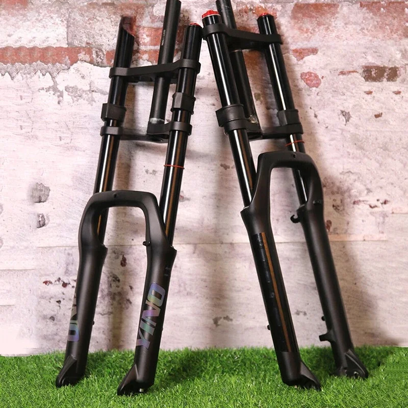 AliExpress BUCKLOS Suspension Fork 20'' Air Fork 140mm Single/Double Shoulder MTB Fork 20 Inch Snow Electric Suspension Fat Fork Bike Part