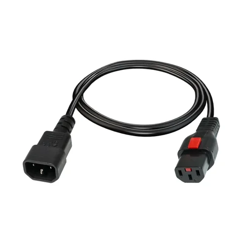 TOWE Locking IEC 320 C14 to C13 Power Cord 10A 250V 1.5mm² Heavy Duty Extension Cable for PDU UPS Server Rack Data Center