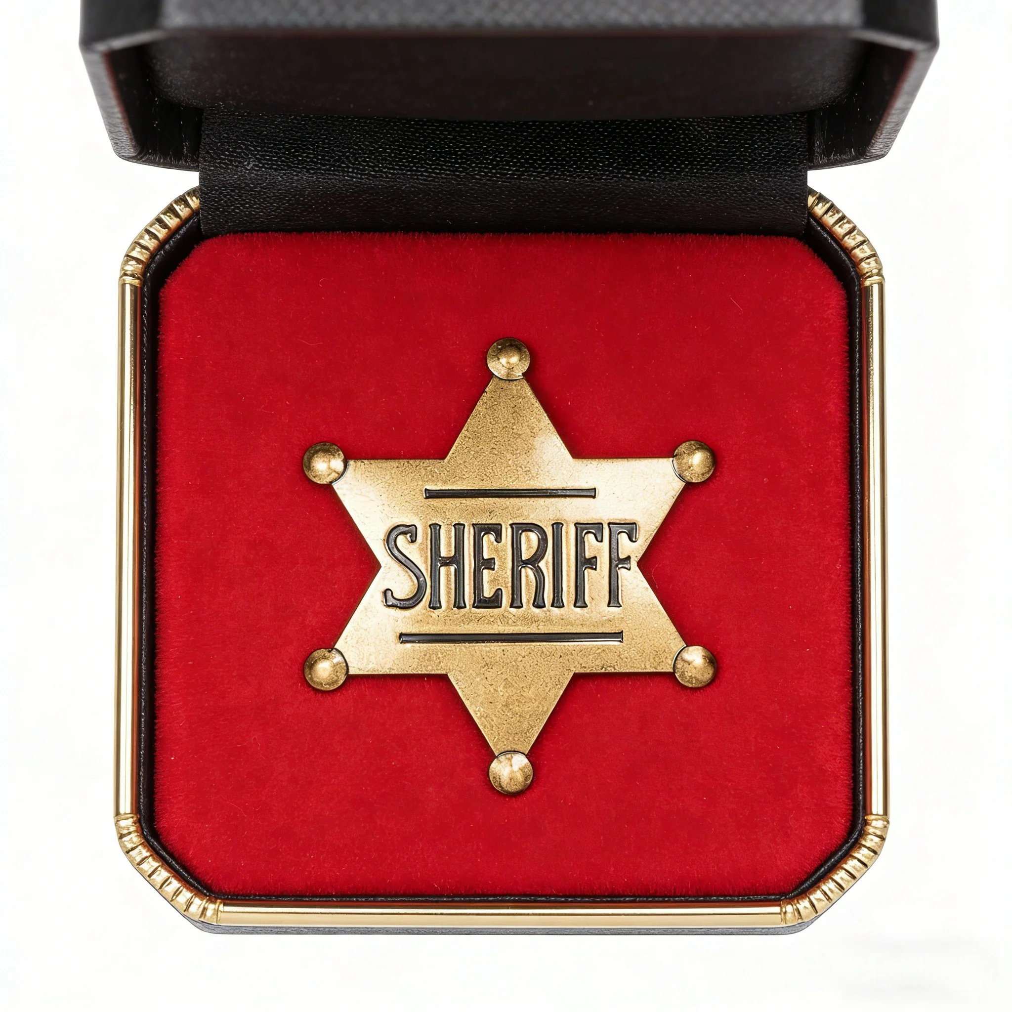 

Винтажный значок золотой шерифа в стиле вестерн: подробный аксессуар в коллекционном стиле для нарядов в западном стиле