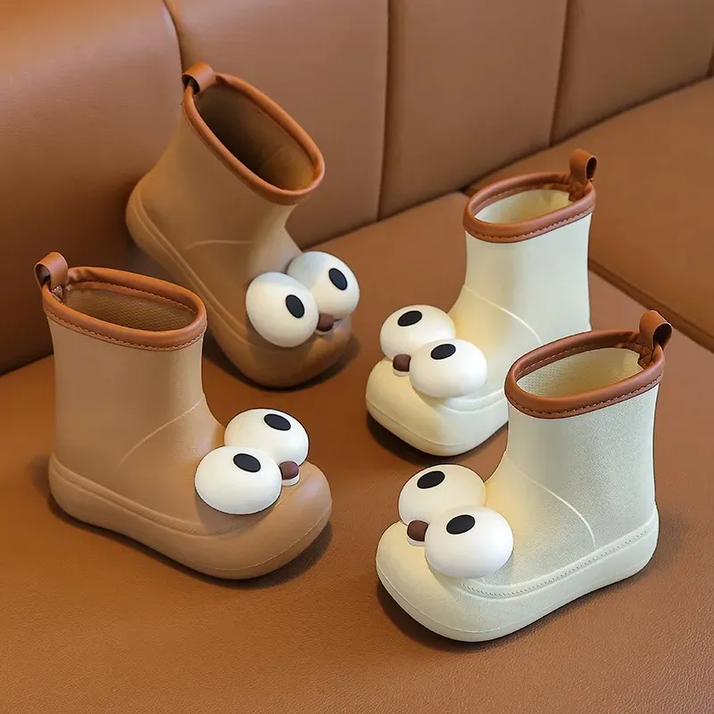 Children's Waterproof Cartoon Rain Boots Cute Anti-slip Wear-resistant Soft-soled High-top Rain Shoes