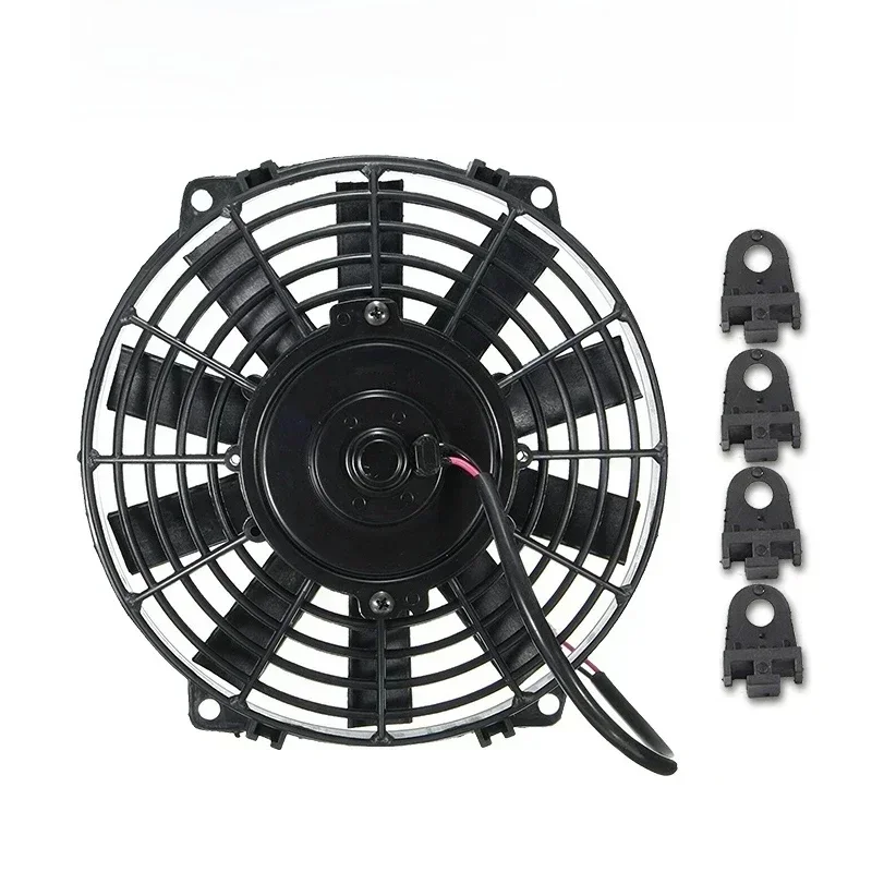 8 9 10 12 14-calowy uniwersalny wąski wentylator Push Pull Elektryczny wentylator chłodnicy Typ ssania powietrza Zestaw chłodzący i montażowy 12V 80W 2100RPM — zdjęcie 2
