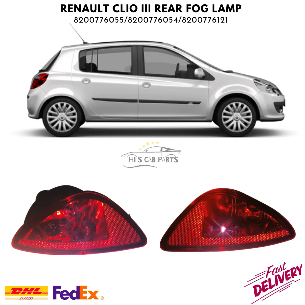 

Renault Clio III Rear Fog Lamp 2005-2014 Model Years Left-Right-Set Car Accessories Design Free Shipping