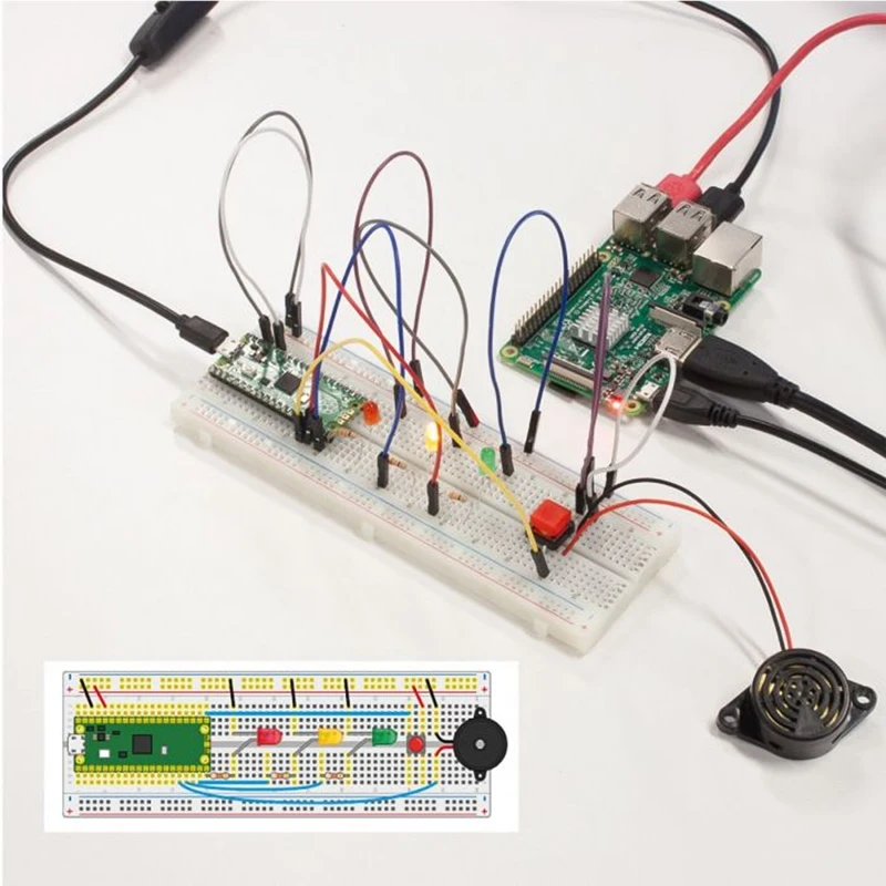 Elecrow Starter Kit for Raspberry Pi Pico,DIY Programming School Basic Kit,with 25 Detailed Tutorial,,with LED Buzzer