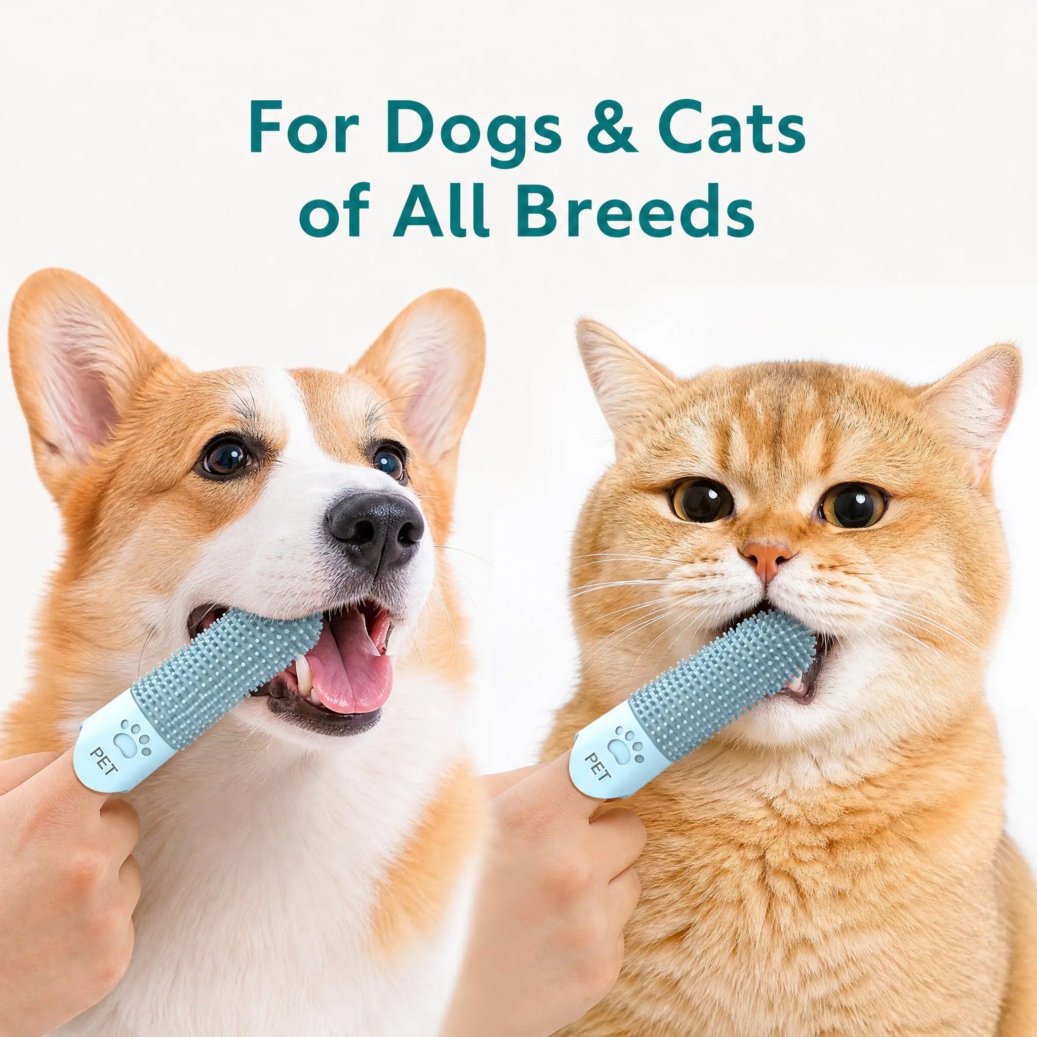 Weiche Silikon-Hundezahnbürste 360 ° Fingerzahnbürste für Hunde und Katzen, langlebiges Haustier-Fingerbürsten-Zahnreinigungswerkzeug für alle Rassen – Detail 7