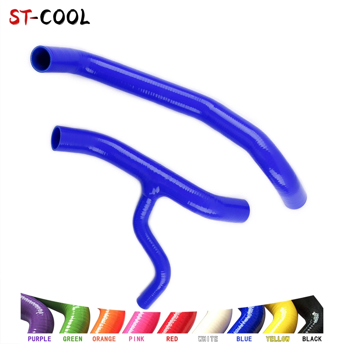 For 1998-2004 Ford F150 F-150 4.6L V8 Silicone Radiator Hoses 1999 2000 2001 2002 2003 Tubes Kit Piping 2Pcs 11 Colors