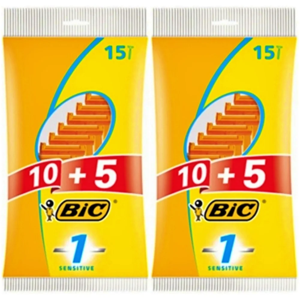 

BIC 1 Sensitive Disposable Men's Razor, One-Blade 15x2 Total 30 Pcs