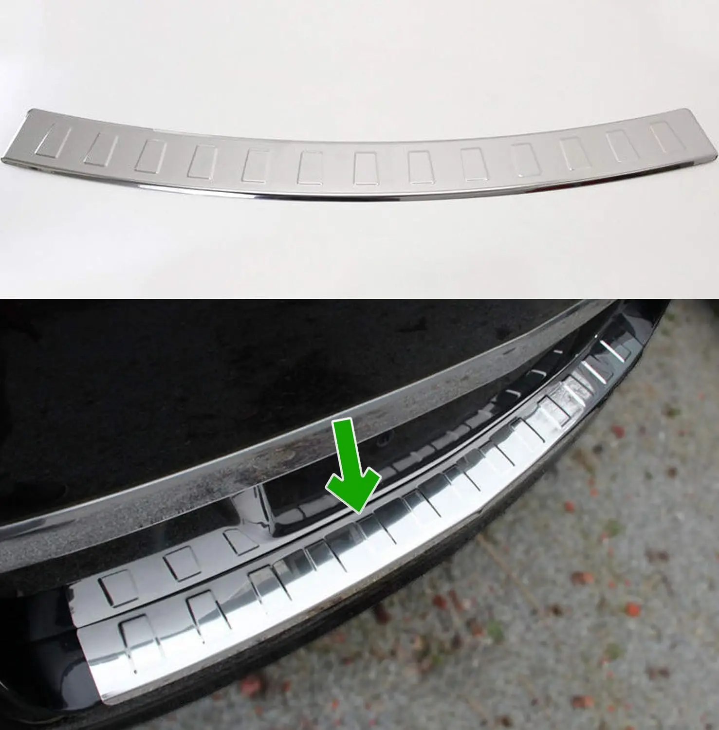 Protecteur de pare-chocs arrière chromé en acier inoxydable, protection pour bord de coffre cargo, massage pour OPEL ASTRA H CARAVAN 2004-2010
