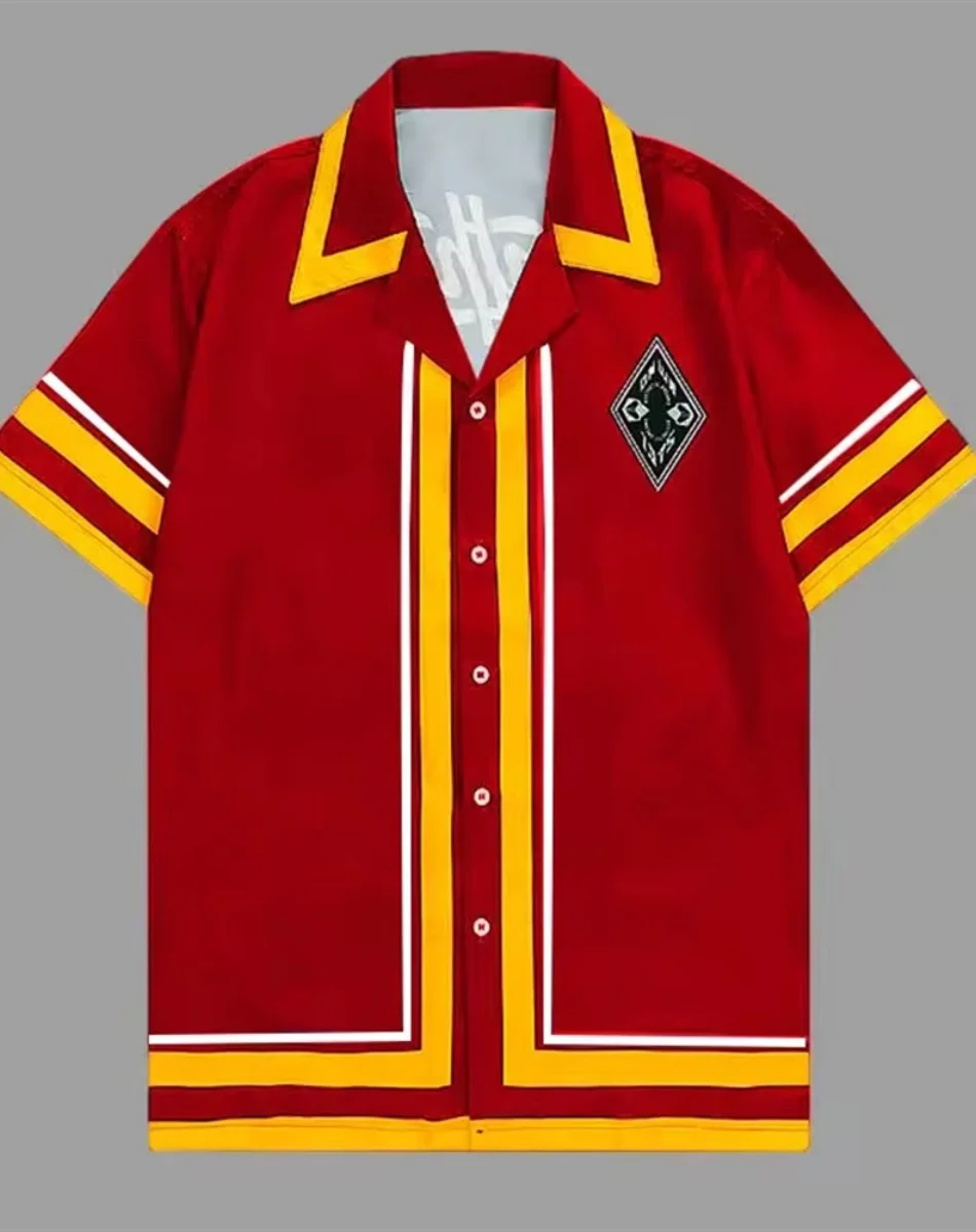 새로운 남성 반팔 셔츠 패션 셔츠 하와이 캐주얼 컴포트 휴가 여행 오버 사이즈 남성상의