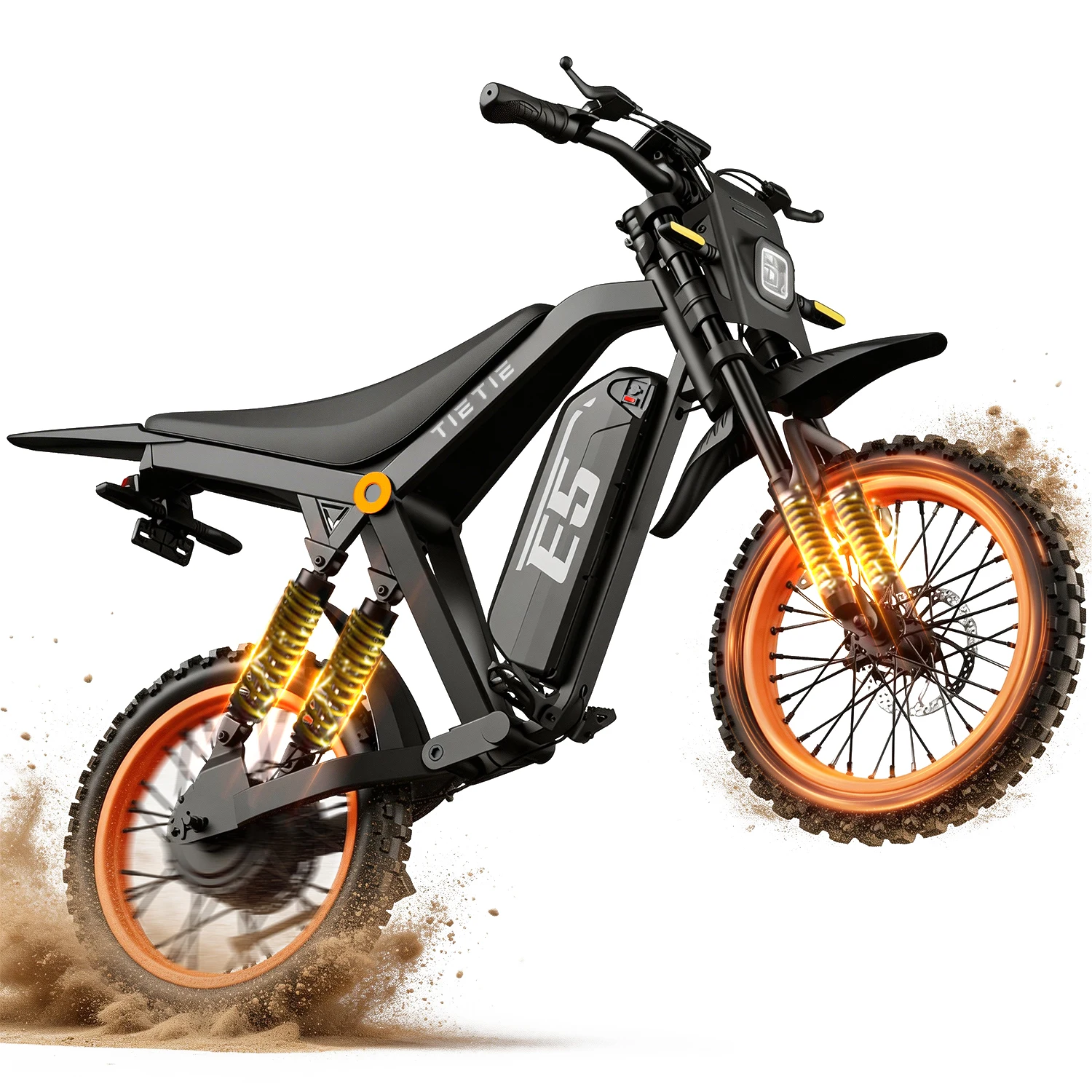 URLIFE Elektromotorräder Allterrain-Offroad-Reifen 48V 20AH Herausnehmbarer Akku 80KM Reichweite Elektro-Offroad-Bike für Erwachsene