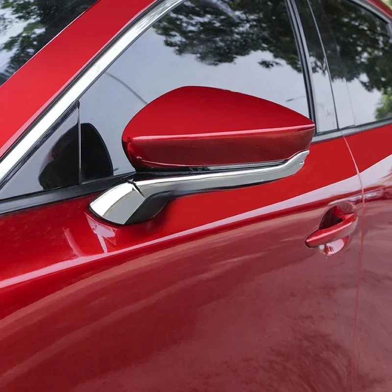 Chrome Side Rearview Mirror Trims Strips Cover For Mazda 3 (BP) Sedan Hatchback 2019 2020 2021 2022 2023 2024