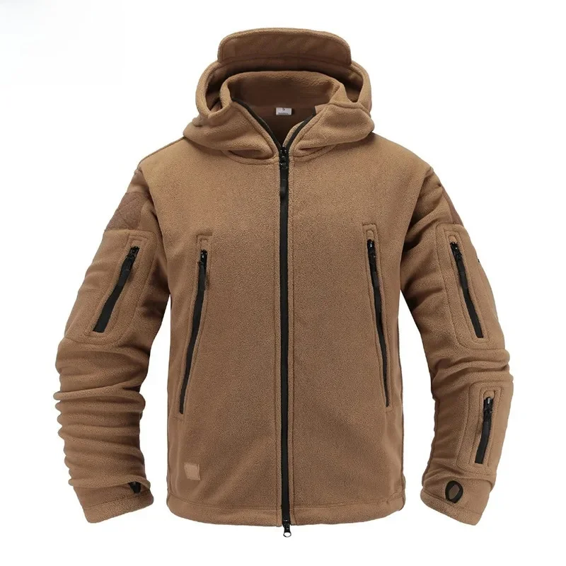 Nowa kurtka outdoorowa z polaru Softshell Military Tactical Man Polartec Thermal Polar Hooded Outerwear Coat Army Clothes — zdjęcie 2