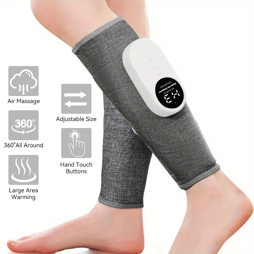 Leg Massager Linen-Wrapped Calf Massager With 360° Constant Temperature Heat Compress kneading Air Pressure Massager