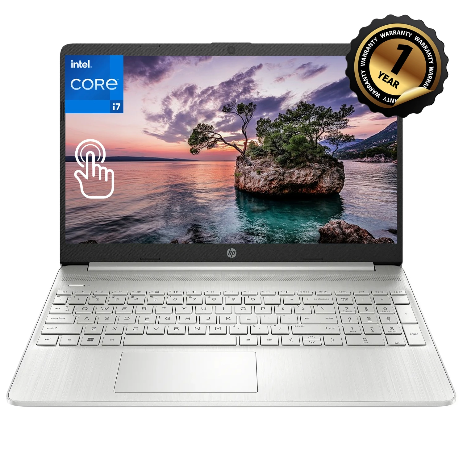 HP 15.6 "Business Touchscreen Laptop,Intel Core i7-1255U,64GB RAM,2TB SSD,Windows 11 s, Silber