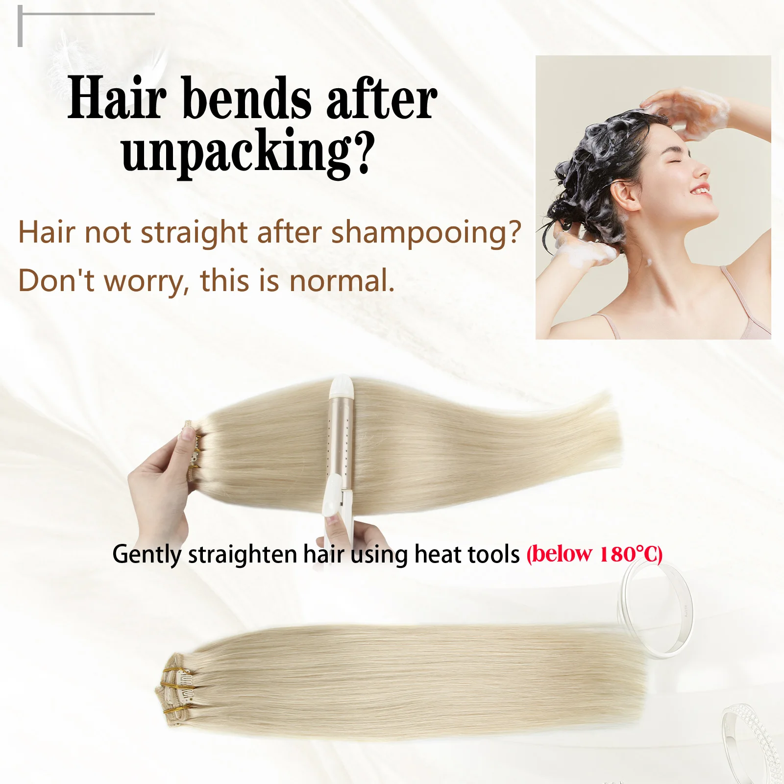 Sixstarhair كليب Ins شعر مستعار بشري 120 جرام 8 قطعة 14'16'18'20'22' 100% ريمي مشبك شعر بشري في ملحقات للنساء