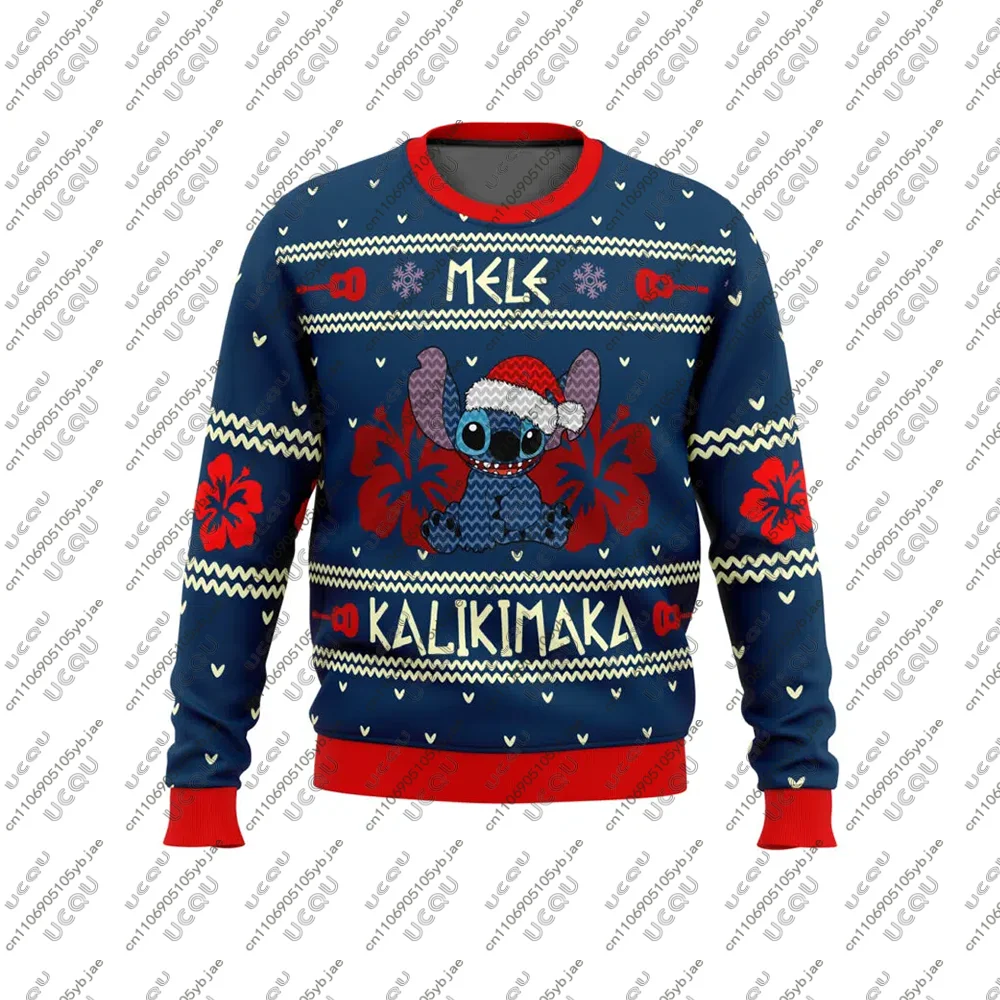 2026 هدية الرجال الاطفال الفتيات تي شيرت البلوز الفتيان أفضل L-ليلو و S-ستيتش الكبار تي شيرت هوديي Y2k عيد الميلاد عيد الميلاد الخريف الشتاء #3