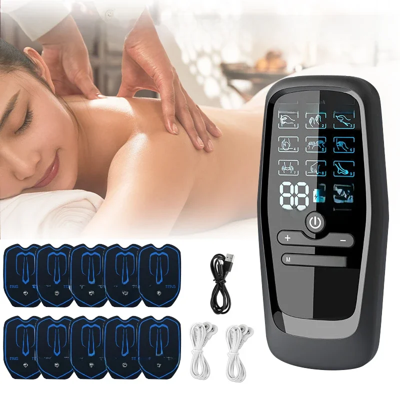 Fisioterapia dezenas estimulador muscular elétrico ems acupuntura massagem corporal terapia digital