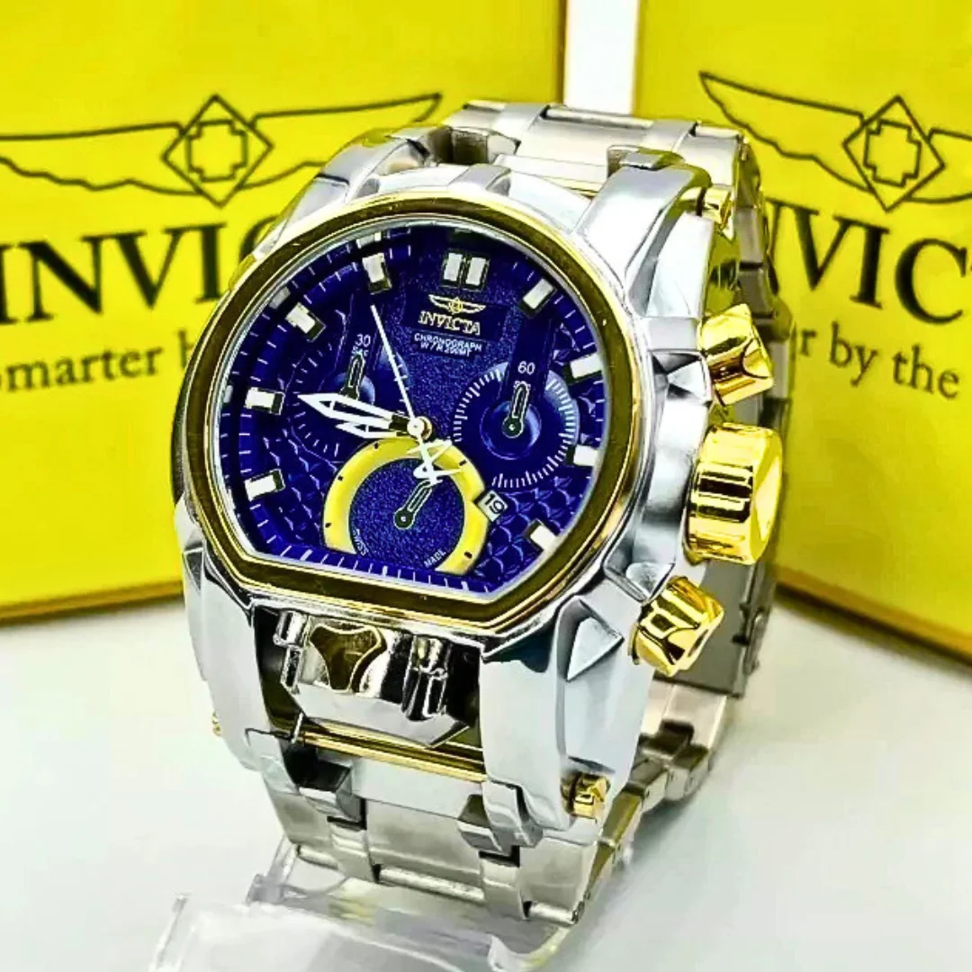 Relógio Masculino Invicta Zeus Magnum Aço Inoxidável À Prova D'água Relógio Grande Robusto Enviado na Caixa Frete Rápido Brasil