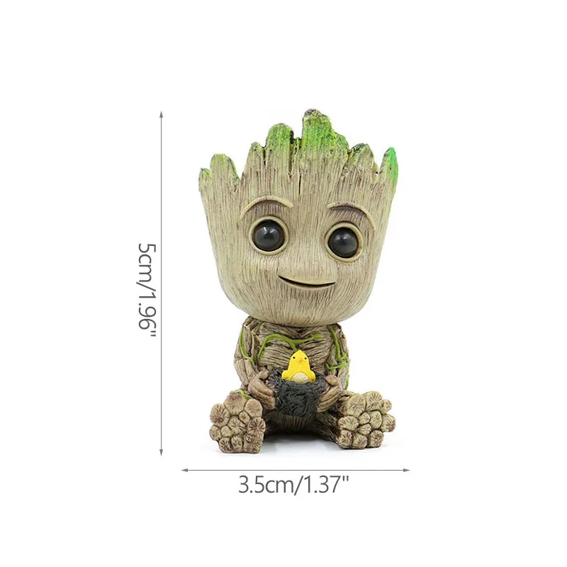 Woondecoratie Ambachten Miniatuur Model Kantoor Desktop Display Cartoon Groot Beeldjes Handwerk Decor Boom Man Ornament 5CM - afbeelding 1