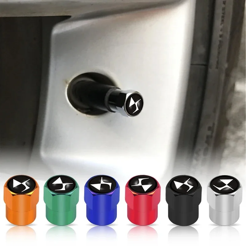 Bouchons de Valve de pneu de roue, Badge métallique de voiture, couvercle de tige pour DS SPIRIT DS3 DS4 DS4S DS5 5LS DS6 DS7 DS9 Deesse Elysee Xsara DS2, 4 pièces
