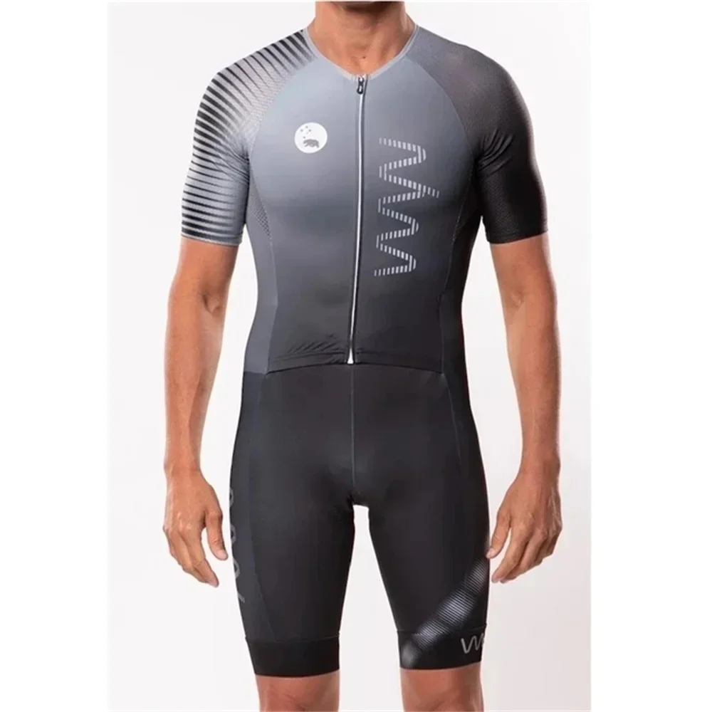 AliExpress NONE 2025 Wyn Republic Triathlon Suit Men Cycling Short Sleeve Quick Dry Jumpsuit Trisuit skinsuit Bicycle Equipmen Ciclismo Hombre