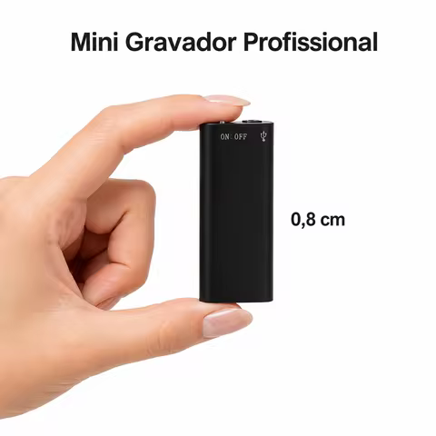 Mini Gravador de Voz Espião Pen Drive USB MP3 Player Discreto