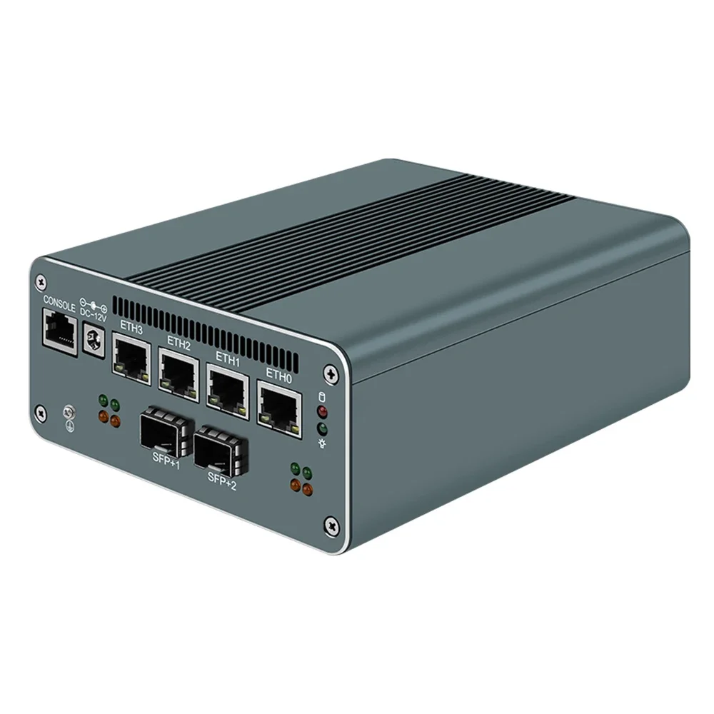 2*10GbE SFP Micro Firewall Appliance Mini PC Intel Core i7 1355U i5 1335U 4xIntel I226-V 2.5G 1*RJ45 COM Network Card Firewall