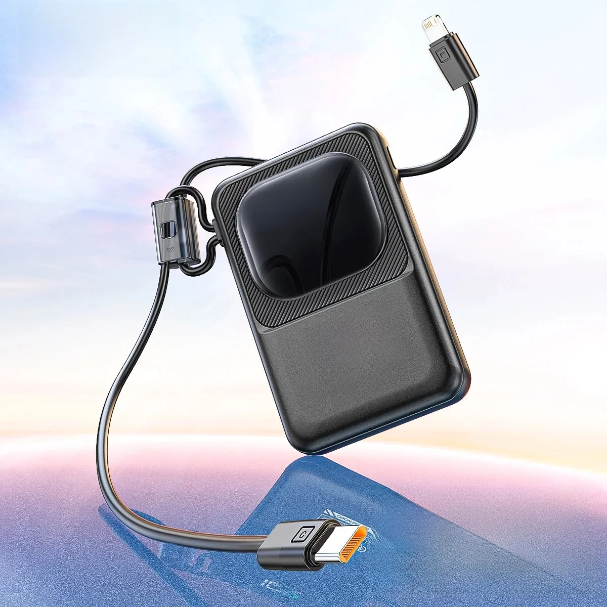QOOVI Powerbank Ultra-Thin 10000mah Wbudowany kabel 22.5W Szybkie ładowanie Przenośna bateria zewnętrzna do Samsung S23 Xiaomi iPhone — zdjęcie produktu 7