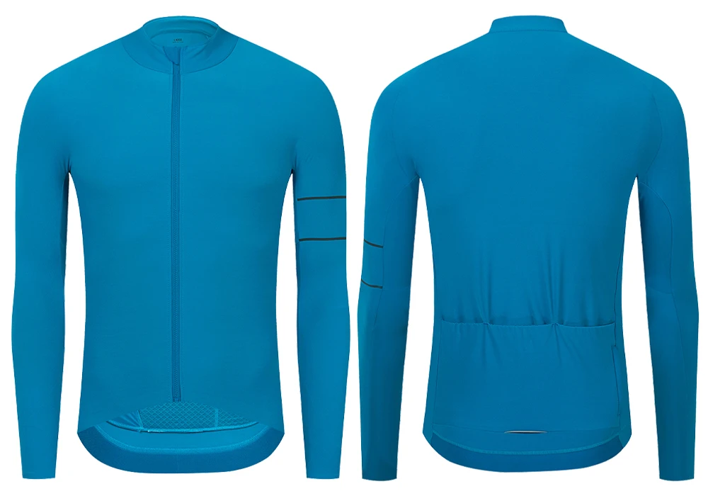 YKYWBIKE Radtrikot 10-20 ° C Herbst Langarm Rennrad Kleidung Thermo Fleece Wärme MTB Fahrrad Jersey – Detail 26