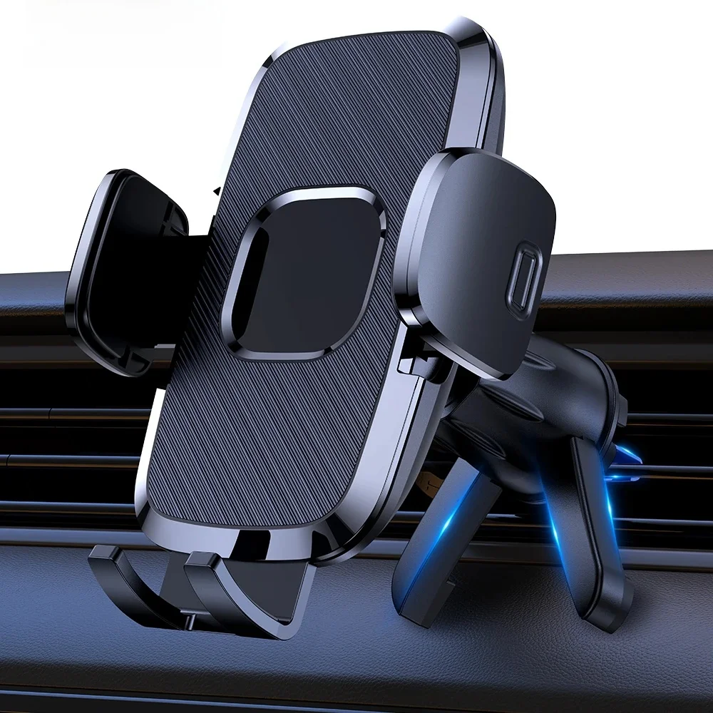 TOPK Autotelefonhalter Lüftungsschlitze Autotelefonhalterung Upgrade Hakenclip Schwerkraft, Aluminium-Autohalterung für iPhone 15 14 13 12 11 Pro Max