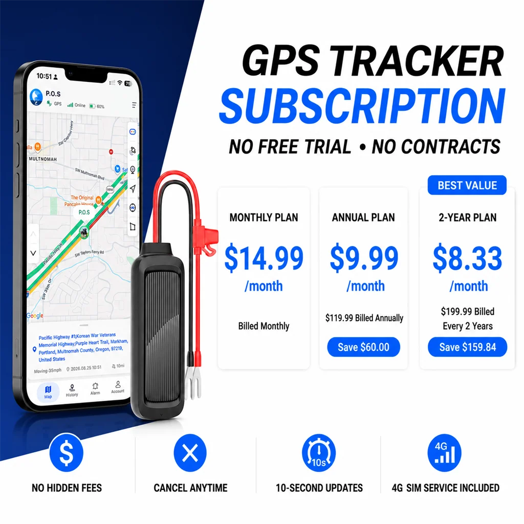 GS20 4G Hardwired GPS Tracker for Trailer Car Truck RV Motorcycle Boat, No Frequent Charging, Geo-Fence & Power Cut Alerts, 9-90V - view 3