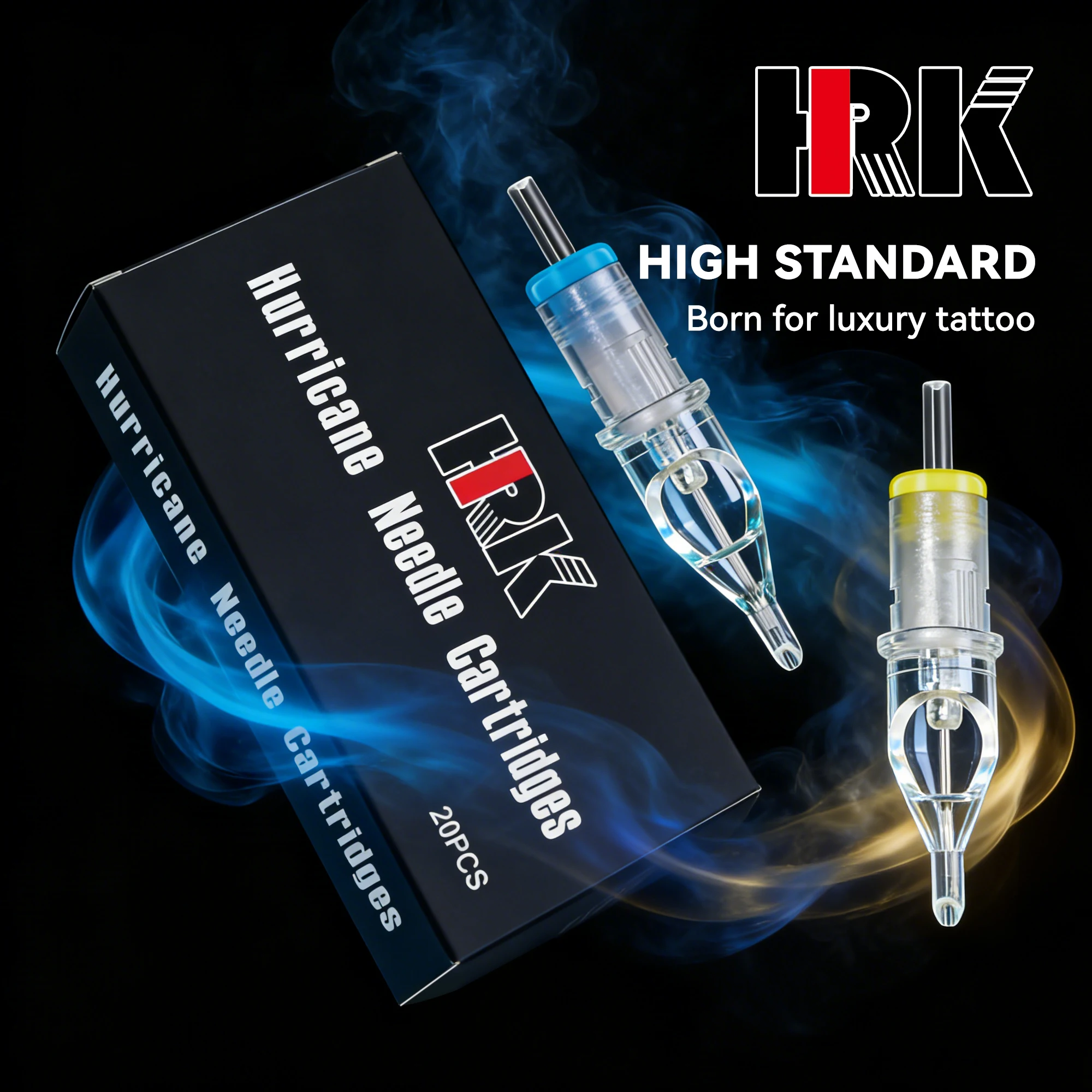 HRK Tattoo Cartridge Needles Round Liner 40pcs Disposable Semi-Permanent Safety Makeup Needles For Tattoo Pen Machine Grips