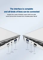 FUCHU New Office Laptop Intel Atom A3950 12GB RAM 2TB SSD Gaming PC 1920*1080 HD Display Study Computer 14.1" PC Windows 11 Pro Ultra Slim 5