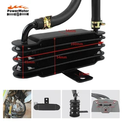 Universal Aluminum Oil Cooler Radiator Engine Cooling System for Suzuki Yamaha Pit Bike 50cc 125cc Motocross Moto Accessories