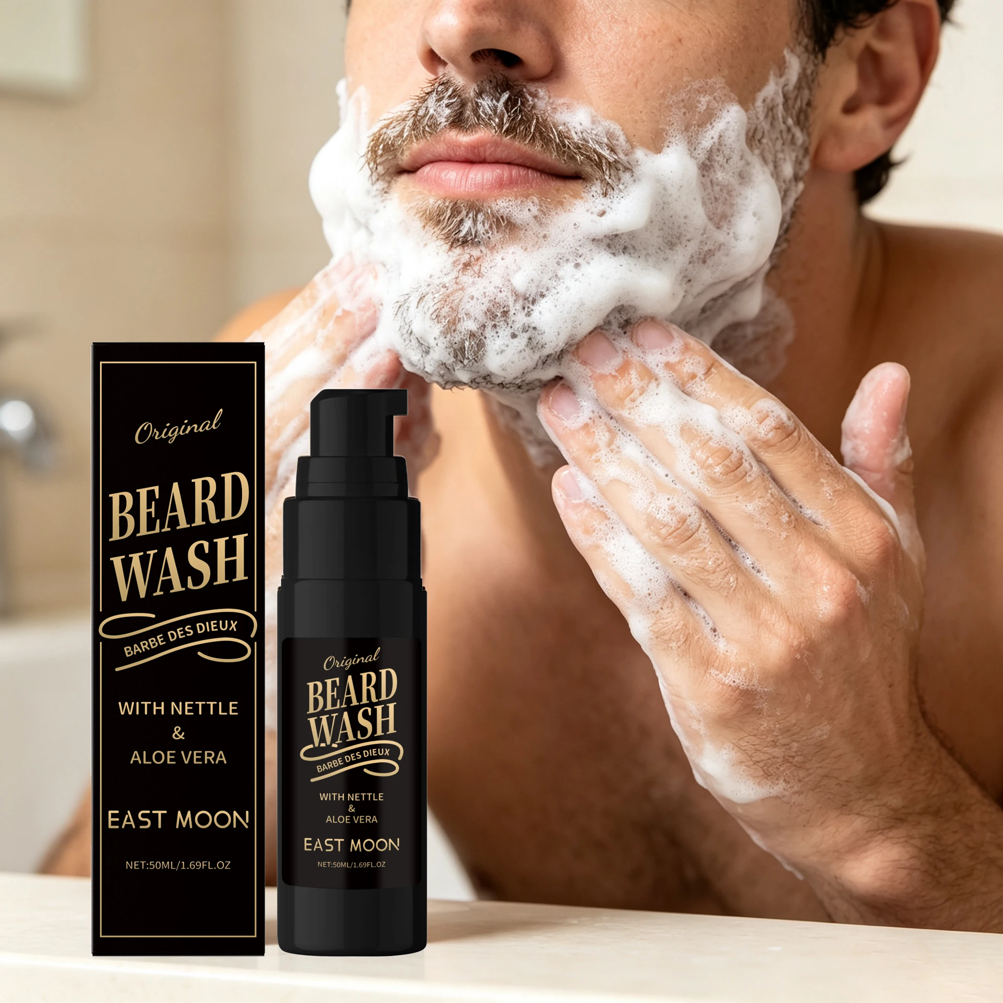 50ML Men Bubble Beard Wash Gel - Beard Oil 评论和价格