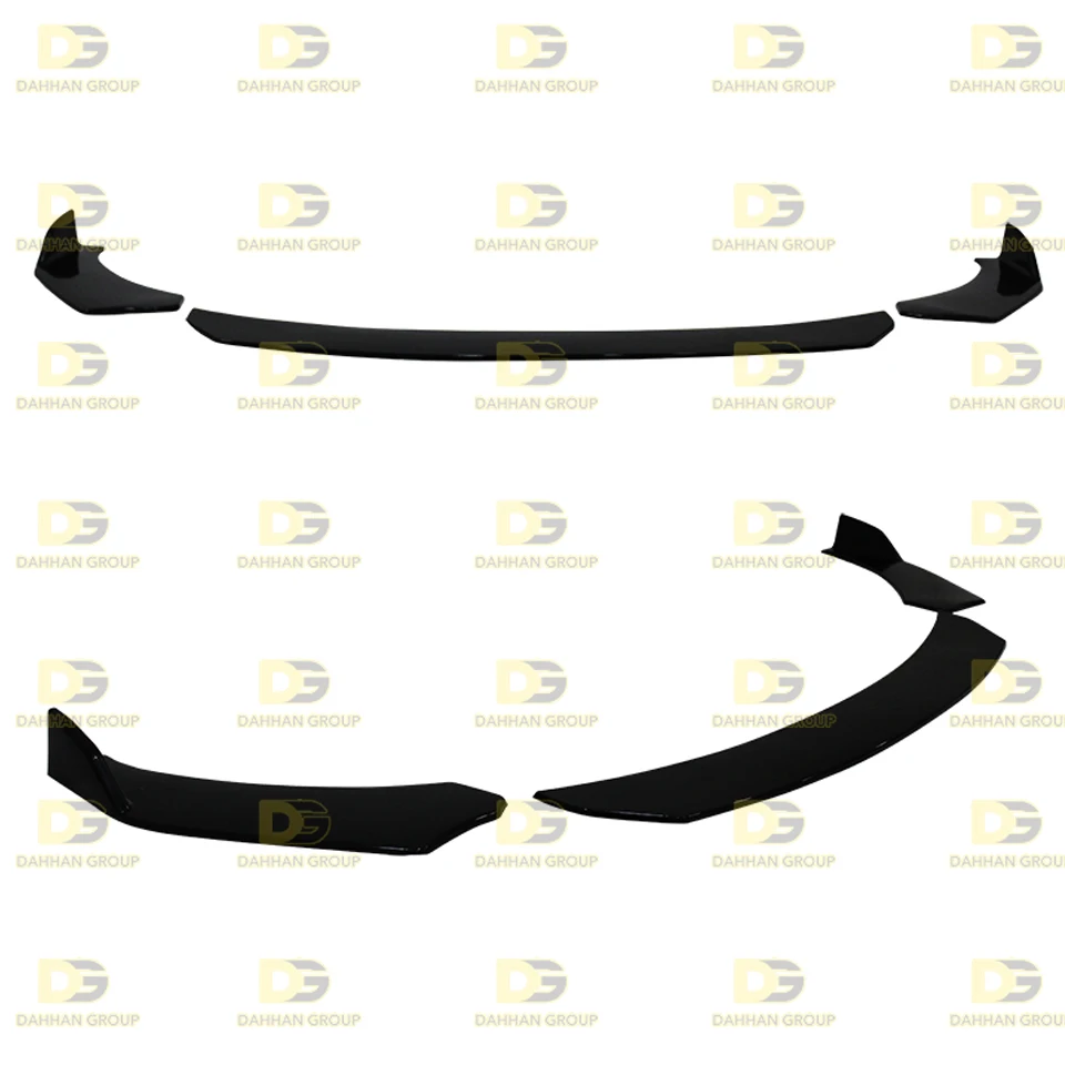 Universal For All Cars Front Splitter 3 Pieces For all Cars Piano Gloss Black Surface High Quality ABS Plastic Car Kit