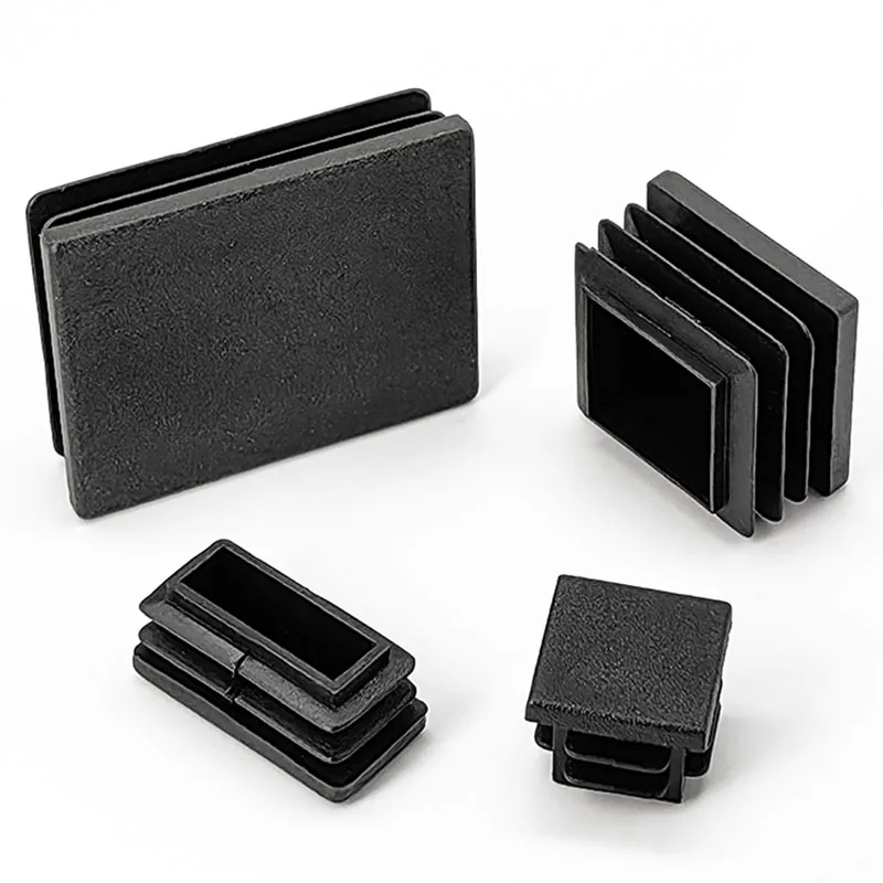 プラスチック製の黒いプラスチック製の毛布,1/4/10ピース,管状管付きキャップ,10x10〜100x200mm