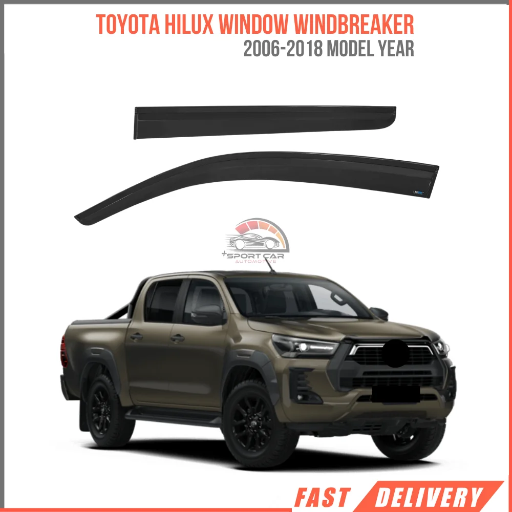 TOYOTA HILUX 2006-2018 Sport Style glass windbreaker 4 pieces car rain protection accessory-Free Shipping