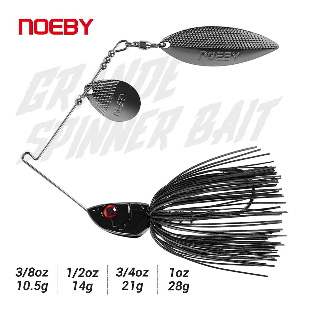 Noeby Spinnerbait doble hoja para lubina – 10-28g