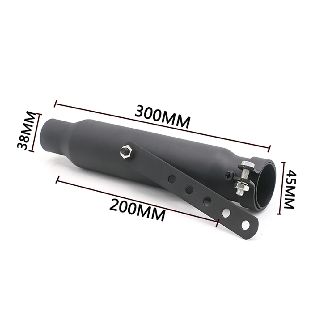 veltrax-escape-moto-universal-45mm-corto-silenciador-slip-on-retro-acero-inoxidable-300mm-con-soporte-para-moto-calle-scooter