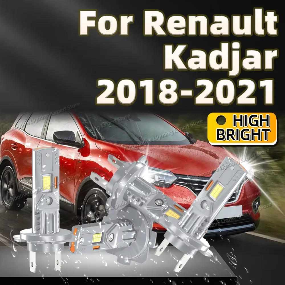 

2/4 шт. светодиодная лампа Canbus 6000K, фара 180 Вт, лампа CSP, чип 12 В для Renault Kadjar 2018 2019 2020 2021, беспроводная связь