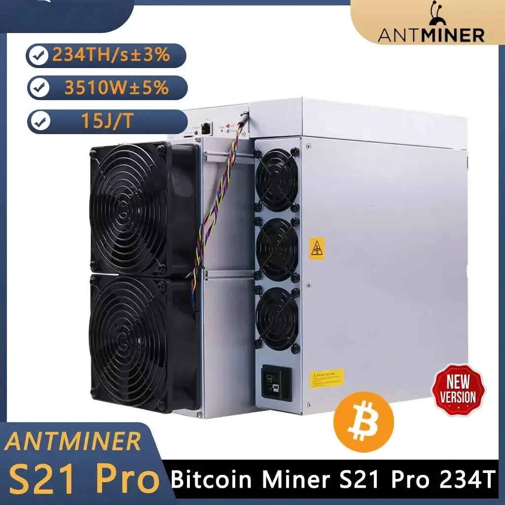 GA buy 5 get 2 free New BTC Miner Pro 234T 3510W Bitmain Antminer S21 Crypto Bitcoin BCH PSU