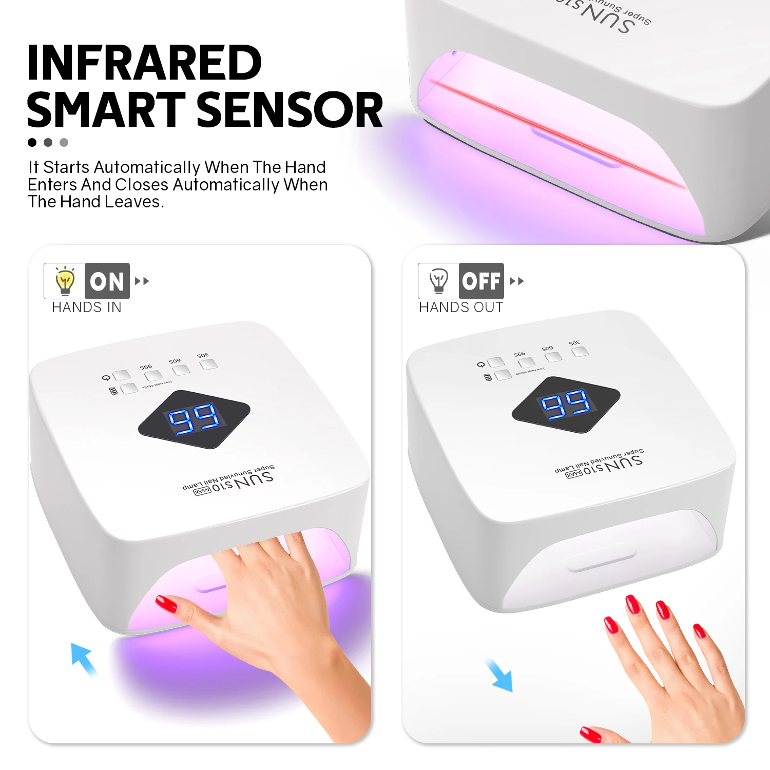 Oplaadbare UV-Led-Nagellampdroger Met Hd-Display Slimme Nageldrooglamp Voor Snelle Drooguitharding Van Alle Gel Nagellak Manicure-Hulpmiddelen